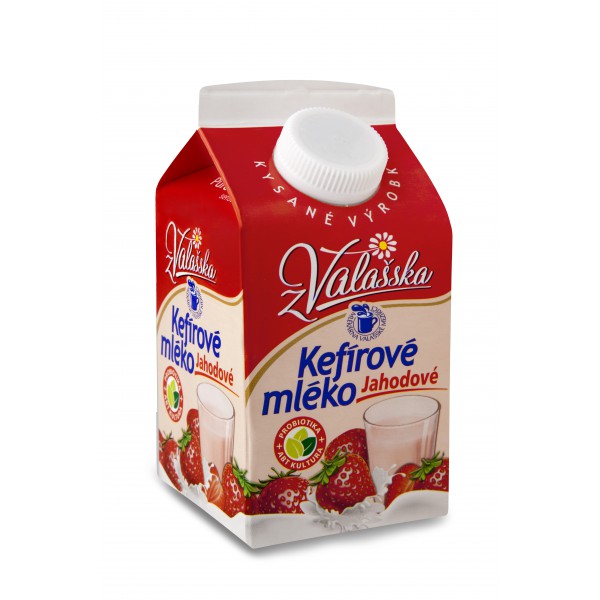 Kefírové mléko z Valašska jahodové